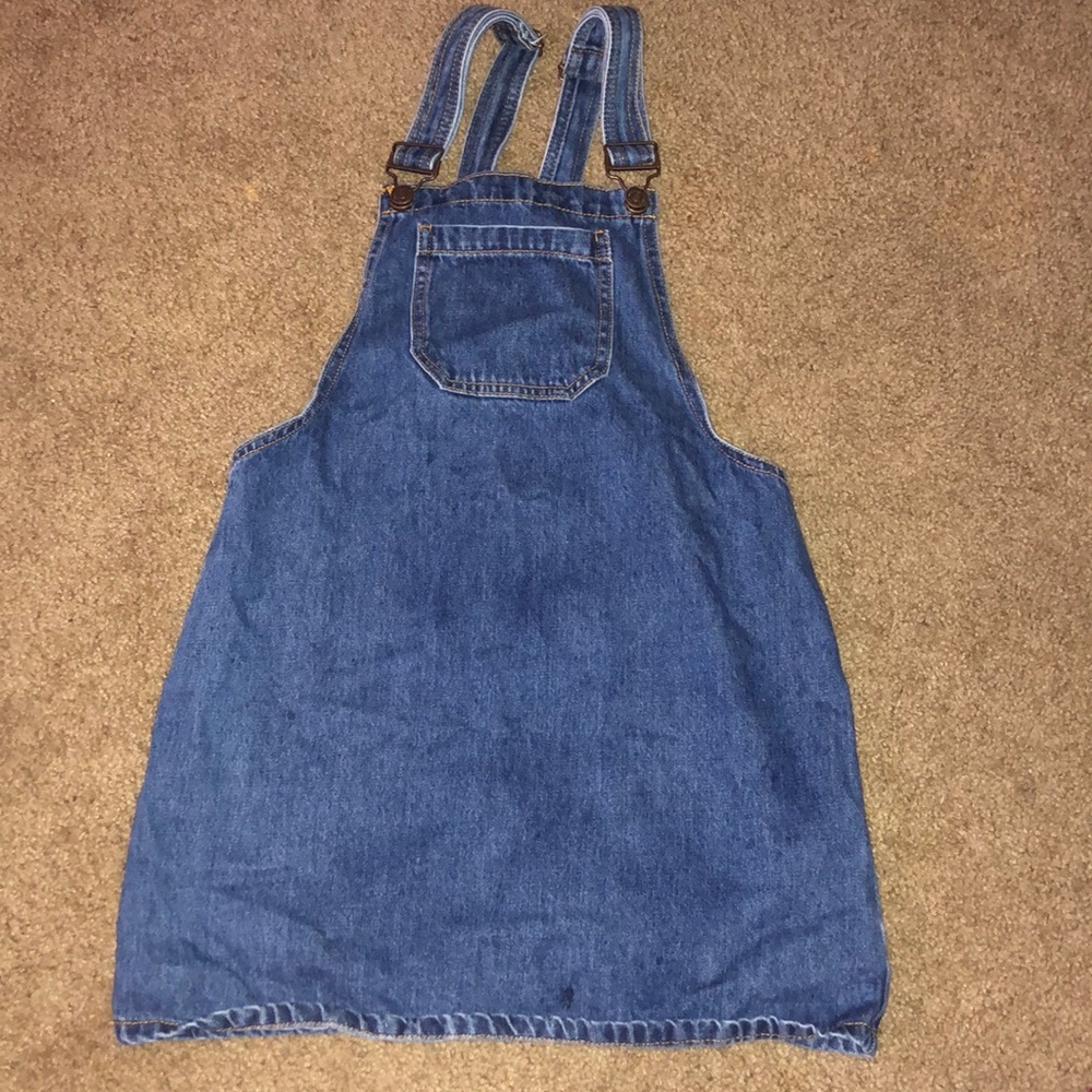 denim overall dress
